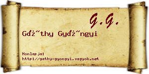 Gáthy Gyöngyi névjegykártya